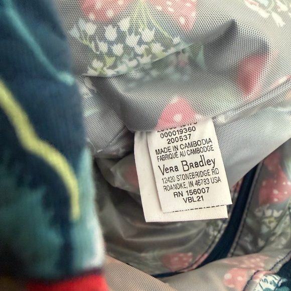 Vera Bradley Floral Women's makeup/jewelry drawstring bag - Picture 6 of 6